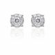 Illusion Set Diamond Srtud Earrings in 18k White Gold (1.60ct. tw.)