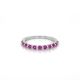 Pink Sapphire Single Prong Band in 14kt. White Gold 0.58ct. tw. Floating Sapphire Ring