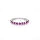 Pink Sapphire Single Prong Band in 14kt. White Gold 0.58ct. tw. Floating Sapphire Ring