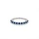 Blue Sapphire Single Prong Band in 14kt. White Gold 0.54ct. tw. Floating Sapphire Ring