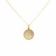 Diamond Initial Disc Pendant in 14kt. Yellow Gold 