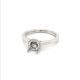 Hidden Halo Diamond Engagement Ring Setting in 14kt. White Gold 