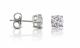 Round Diamond Stud Earrings In Four Prong Basket