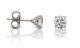 Round Diamond Stud Earrings In Four Prong Martini