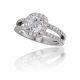 Split Shank Diamond Engagement Ring Setting in 14k White Gold (0.80ct. tw.)