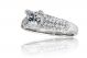 Princess Cut Four Row Pave Diamond Engagement Ring Setting in 18k White Gold (0.50ct. tw.)