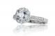 Diamond Halo Engagement Ring Setting in 18k White Gold (0.50ct. tw.)