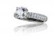 Three Row Diamond Engagement Ring Setting in 14k White Gold (0.60ct. tw.)