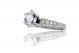 Milgrain Pave Diamond Engagement Ring Setting in Platinum (0.16ct. tw.)