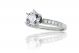 Milgrain and Pave Diamond Engagement Ring Setting in Platinum (0.20ct. tw.)
