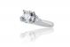 Triangular Shaped Illusion Set Diamond Engagement Ring Setting in 18k White Gold (0.25ct. tw.)