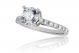 Diamond Side Stone Engagement Ring Setting in 14k White Gold (0.38ct. tw.)