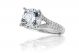 Split Shank Micropave Diamond Engagement Ring Setting in 18k White Gold (0.80ct. tw.)