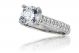 Double Row Pave Diamond Engagement Ring Setting in 14k White Gold (0.50ct. tw.)