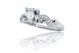 Milgrain Scroll Pave-Set Diamond Engagement Ring Setting in 14k White Gold (0.15ct. tw.)