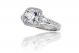 Halo Diamond Engagement Ring Setting in 18k White Gold (1.00ct. tw.)