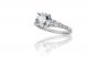 Graduated Diamond Engagement Ring Setting in 18k White Gold (0.50ct. tw.)