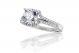 Split Shank Micropave Set Diamond Halo Engagement Ring Setting in 18k White Gold (0.50ct. tw.)