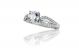 Split Shank Pave Diamond Engagement Ring Setting in 18k White Gold (0.40ct. tw.)
