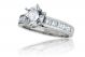 Princess Cut Channel Set Diamond Engagement Ring Setting in Platinum (0.70ct. tw.)