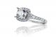 Cushion Halo Diamond Engagement Ring Setting in 18k White Gold (0.70ct. tw.)