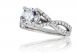 Twist Shank Diamond Engagement Ring Setting in 14k White gold (0.40ct. tw.)