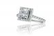 Square Halo Diamond Engagement Ring Setting in 14k White Gold (0.50ct. tw.)