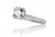 Double Prong Diamond Engagement Ring Setting in 14k White Gold (0.38ct. tw.)