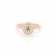 Champagne Diamond Halo Engagement Ring in 14kt. Rose Gold (GIA Certified 0.78ct.)