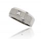 Princess Cut Diamond Ring Wedding Band For Men In 14kt White Gold (0.30ct)