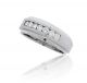 Diamond Channel Set Wedding Band Ring For Men In 14kt. White Gold (0.60ct.)