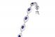 Sapphire and Diamond Halo Bracelet In 18k White Gold (7.50ct. tw.)