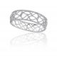 Diamond Scroll Bangle Bracelet in 18k White Gold (3.50ct. tw.)