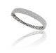 Three Row Micropave Diamond Bangle Bracelet in 18k White Gold (4.50ct. tw.)