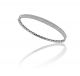 Three Row Micropave Diamond Bangle in 18k White Gold (1.50ct. tw.)