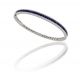 Sapphire and Diamond Bangle Bracelet in 18k White Gold (3.10ct. tw.)