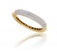 Wide Pave Set Diamond Bangle in 18k Two Tone (8.30ct. tw.)