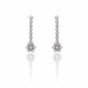 Diamond Flower Drop Earring in 18k White Gold (1.00ct. tw.)