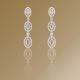 Ladies Diamond Drop Earrings in 18k White Gold (1.00ct. tw.)
