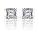 Square Shaped Diamond Stud Earrings in 18k White Gold (1.06ct. tw.)