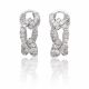 Ladies Micropave Diamond Earrings in 18k White Gold (1.00ct. tw.)