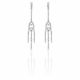 Ladies Diamond Drop Earrings Micropave Set in 18k White Gold (2.20ct tw.)