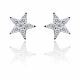 Illusion Set Diamond Star Earrings in 18k White Gold (0.35ct. tw.)