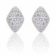 Illusion Set Diamond Earrings in 18k White Gold (1.97ct. tw.)