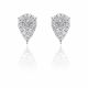 Diamond Pear Shaped Earrings Illusion Set in 18k White Gold (0.52ct. tw.)