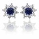 Sapphire and Diamond Earrings in 14k White Gold (1.45ct. tw.)