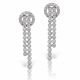 Round Diamond Multi-Prong Set Diamond Drop Earrings In 14kt White Gold (2.25ct.)