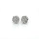 Diamond Cluster Stud Earrings in 14KT. White Gold (0.92ct. tw.) 