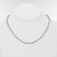 Semi-Bezel Diamond Tennis Necklace in 18k White Gold (4.50ct. tw.)
