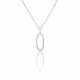 Ladies Open Oval Diamond Necklace in 18k White Gold (1.60ct. tw.)